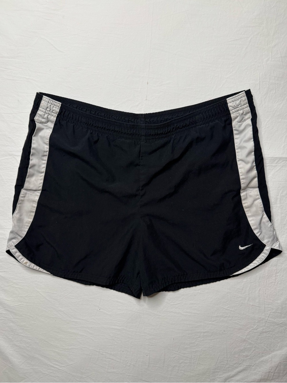 Nike Women’s Black Athletic Shorts with White Side Panels